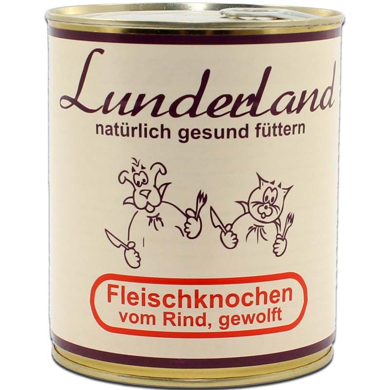 Lunderland Fleischknochen vom Rind, gewolft Dose 800g