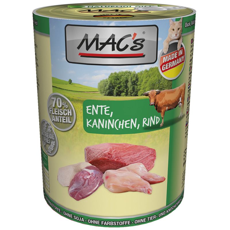 Macs Cat Dose Ente + Kaninchen + Rind 400g