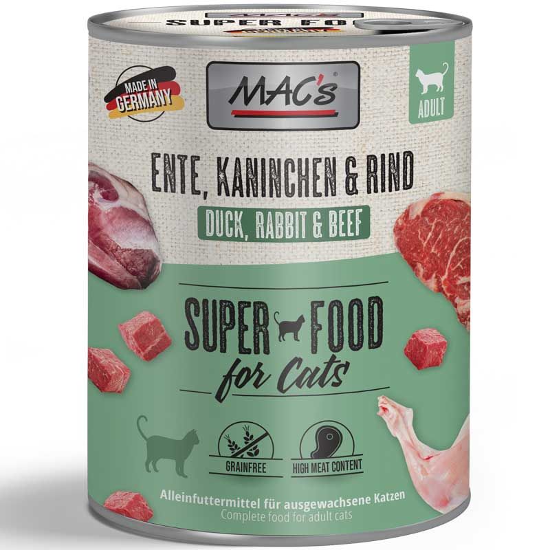 Macs Cat Dose Ente + Kaninchen + Rind 800g
