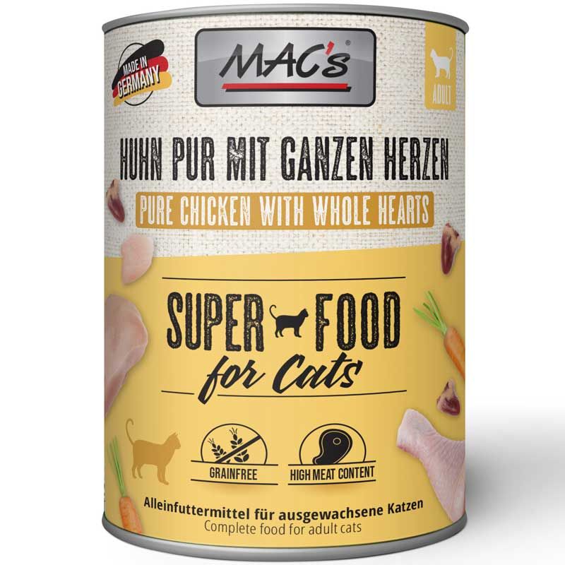 Macs Cat Dose Huhn pur mit ganzen Herzen 400g