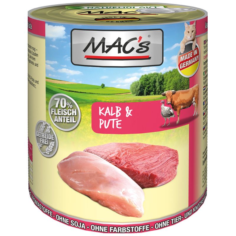 Macs Cat Dose Kalb + Pute 800g