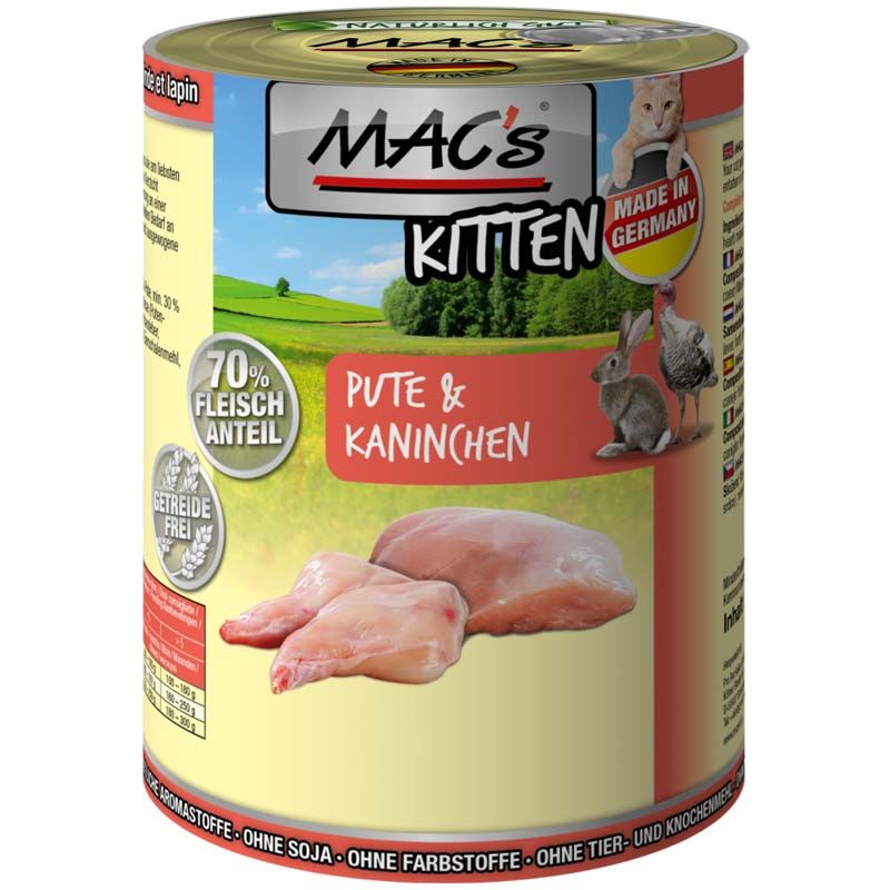 Macs Cat Dose Kitten Pute und Kaninchen 400g