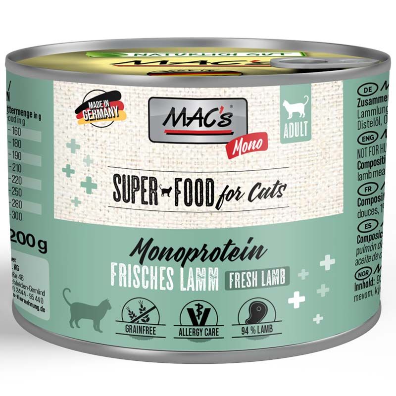 Macs Cat Dose Mono Sensitive Lamm 200g