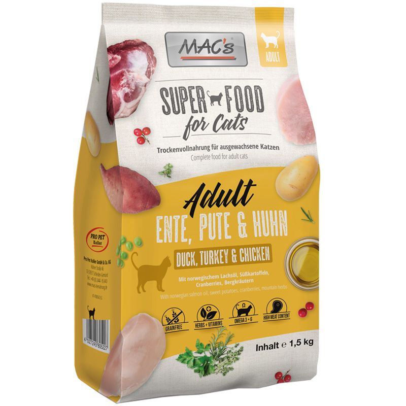 Macs Cat Adult Ente + Pute + Huhn 1,5kg