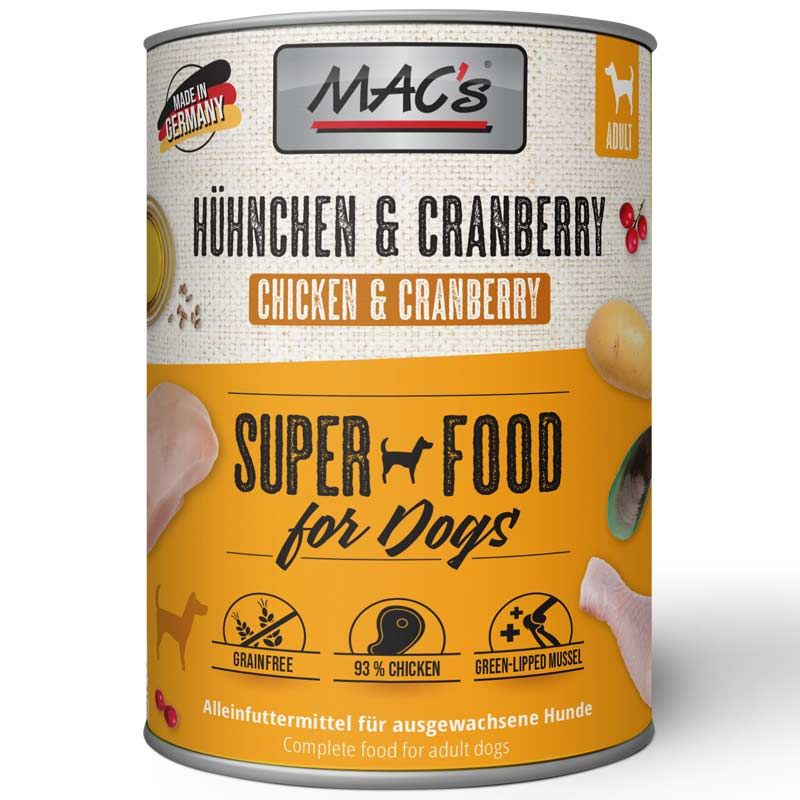 Macs Dog Hühnchen und Cranberry 800g