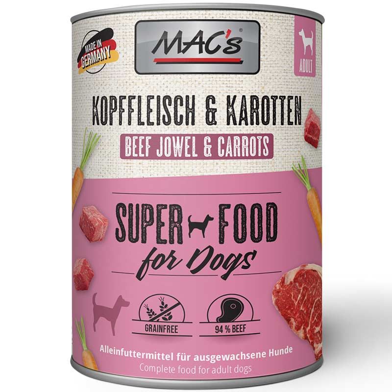Macs Dog Kopffleisch und Karotten 800g
