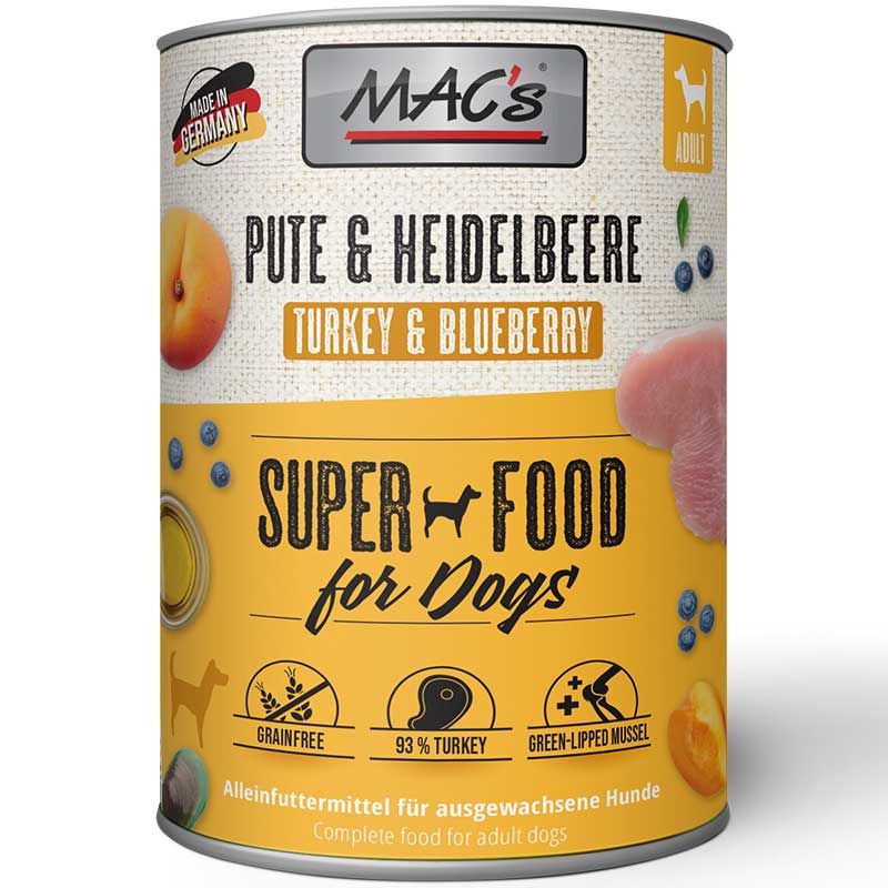 Macs Dog Pute und Heidelbeeren 800g