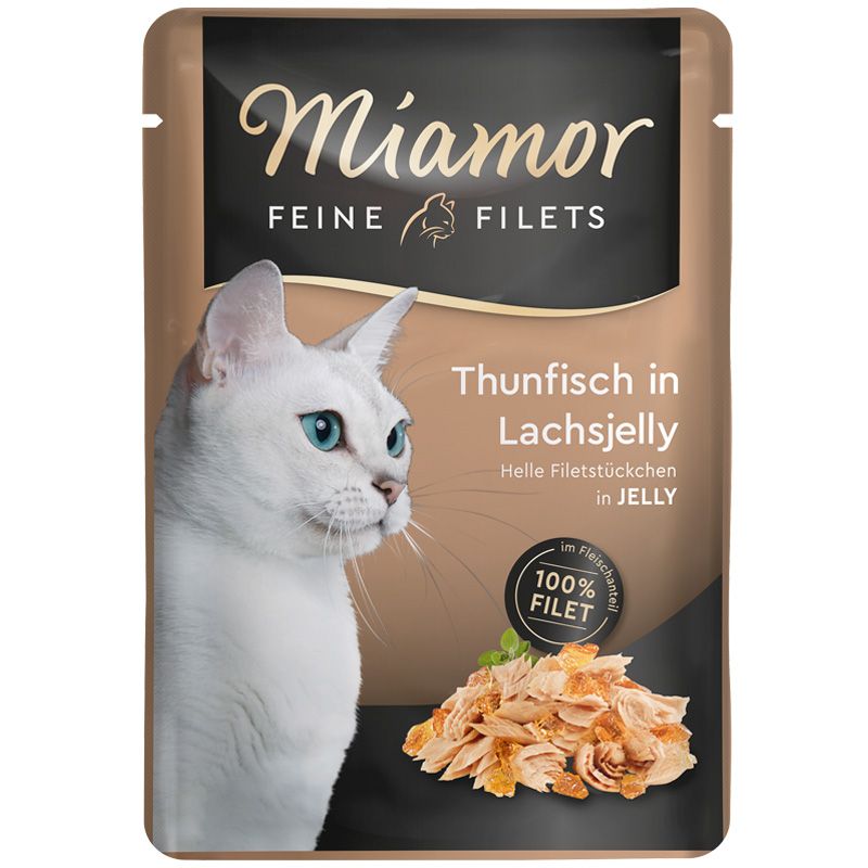 Miamor Feine Filets PB Thunfisch + Lachsjelly 100g