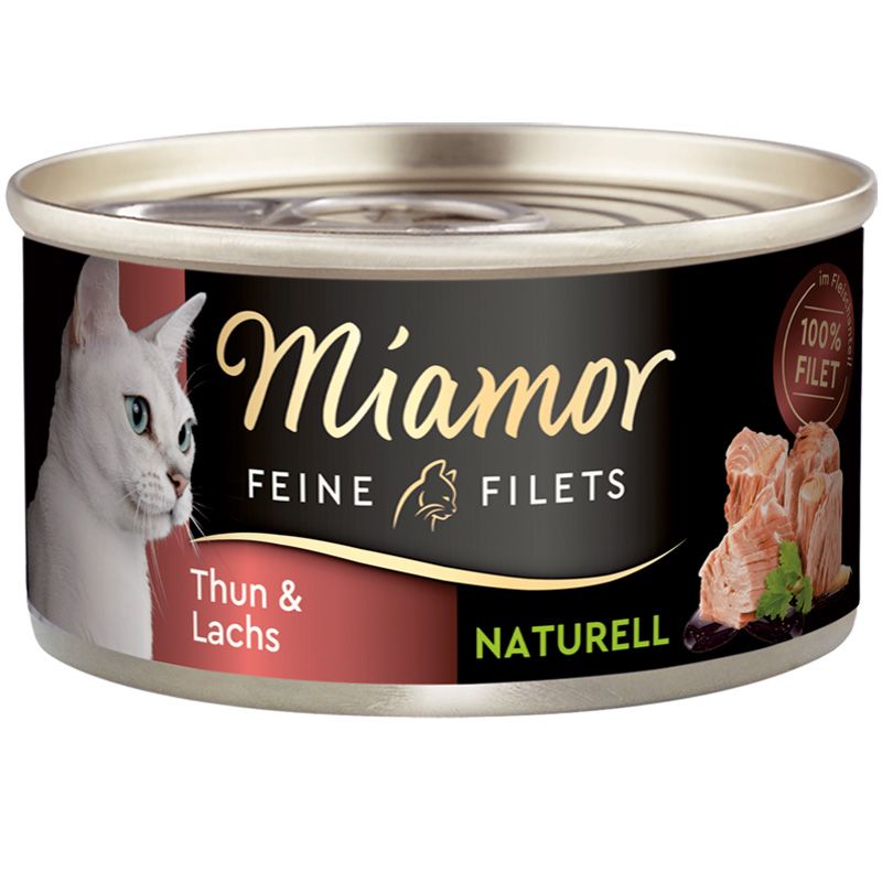 Miamor Feine Filets Naturelle Thun + Lachs 80g