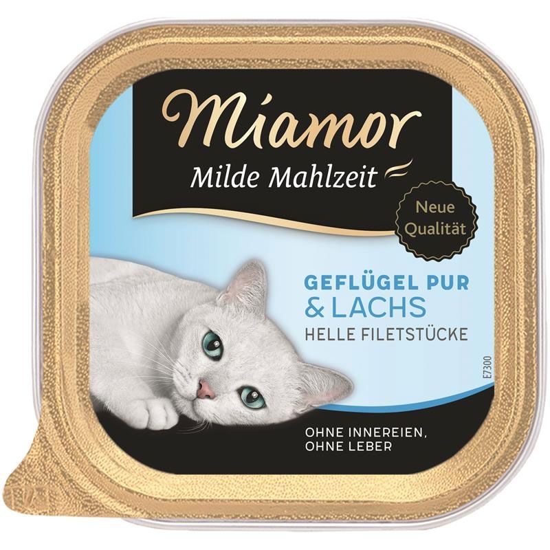 Miamor Milde Mahlzeit Geflügel und Lachs 100g