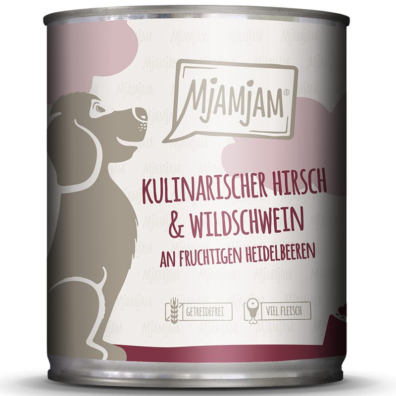 MjAMjAM Dog Dose Hirsch + Wildschwein + Preiselbeeren 800g