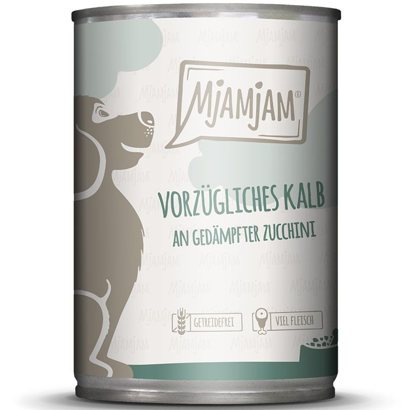 MjAMjAM Dog Dose Kalb und Zucchini 400g