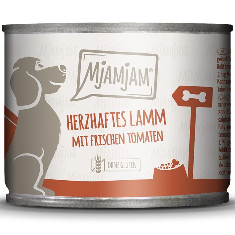 MjAMjAM Dog Dose Lamm + Reis + Tomaten 200g