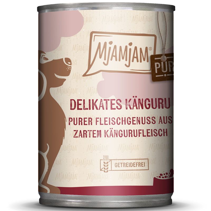 MjAMjAM Dog Dose - purer Fleischgenuss - Känguru pur 400g