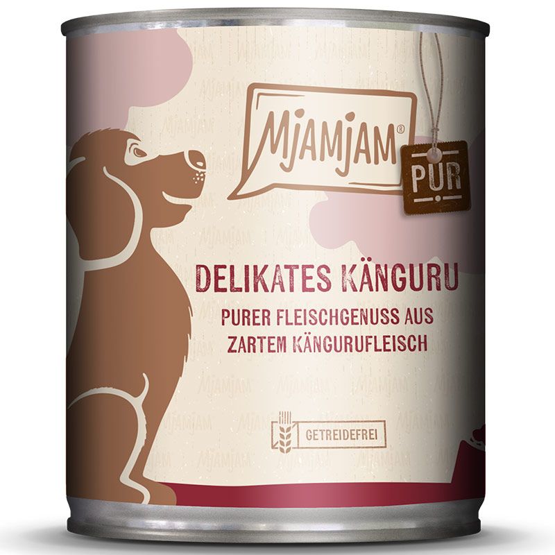 MjAMjAM Dog Dose - purer Fleischgenuss - Känguru pur 800g