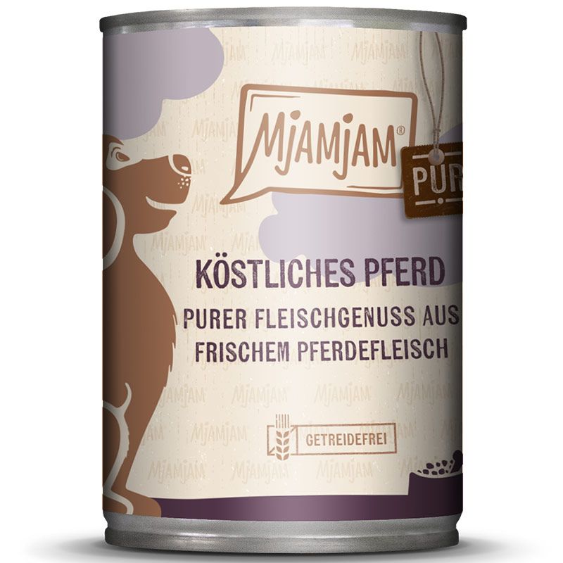 MjAMjAM Dog Dose - purer Fleischgenuss - Pferd pur 400g