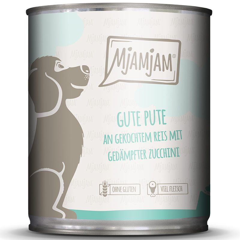 MjAMjAM Dog Dose Pute + Reis + Zucchini 800g
