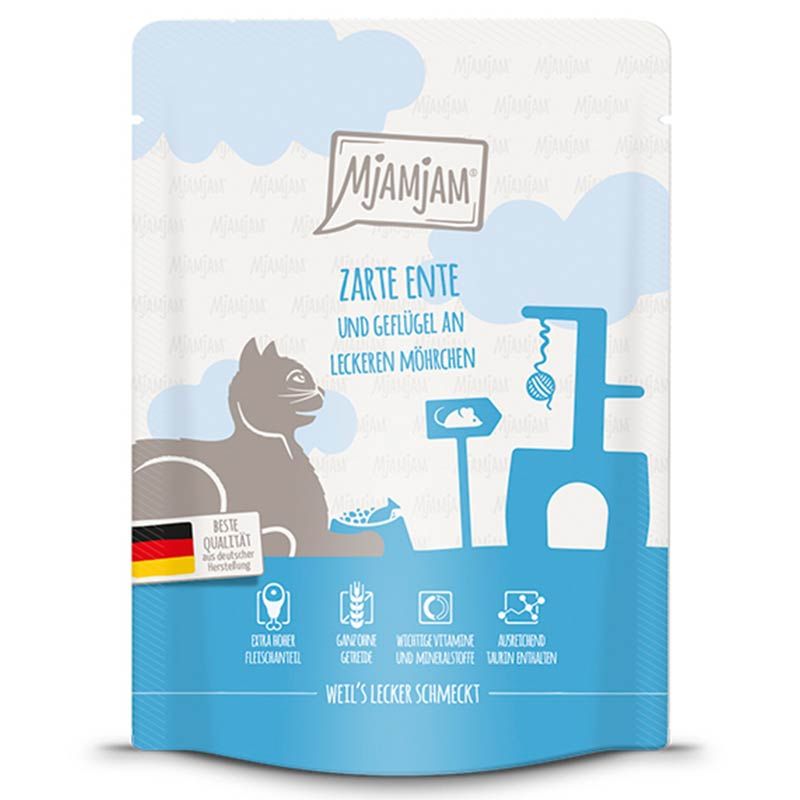 MjAMjAM Quetschie Ente + Geflügel + Möhrchen 300g