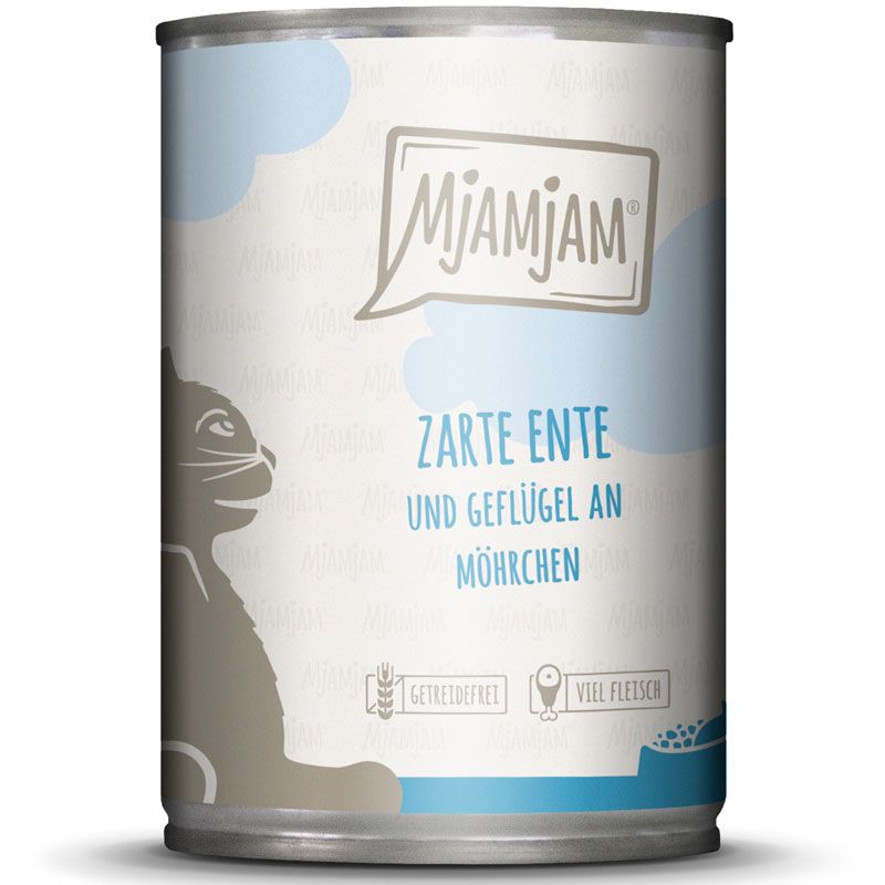 MjAMjAM Dose Ente + Geflügel + Möhrchen 400g