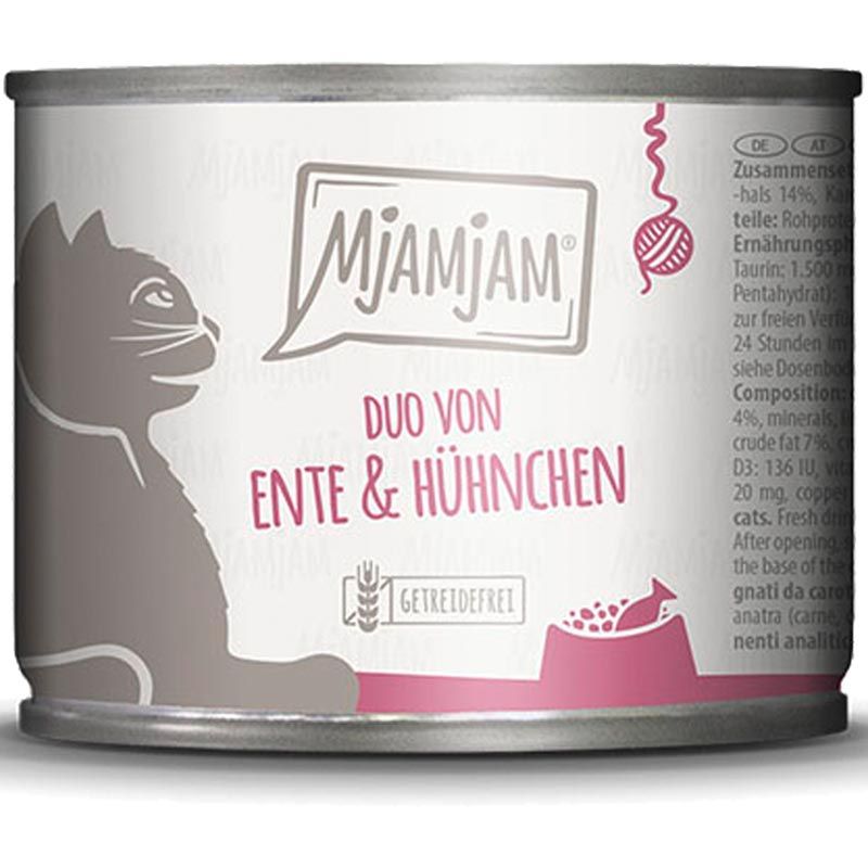 MjAMjAM Dose DUO zarte Ente + saftiges Huhn an Möhrchen 200g