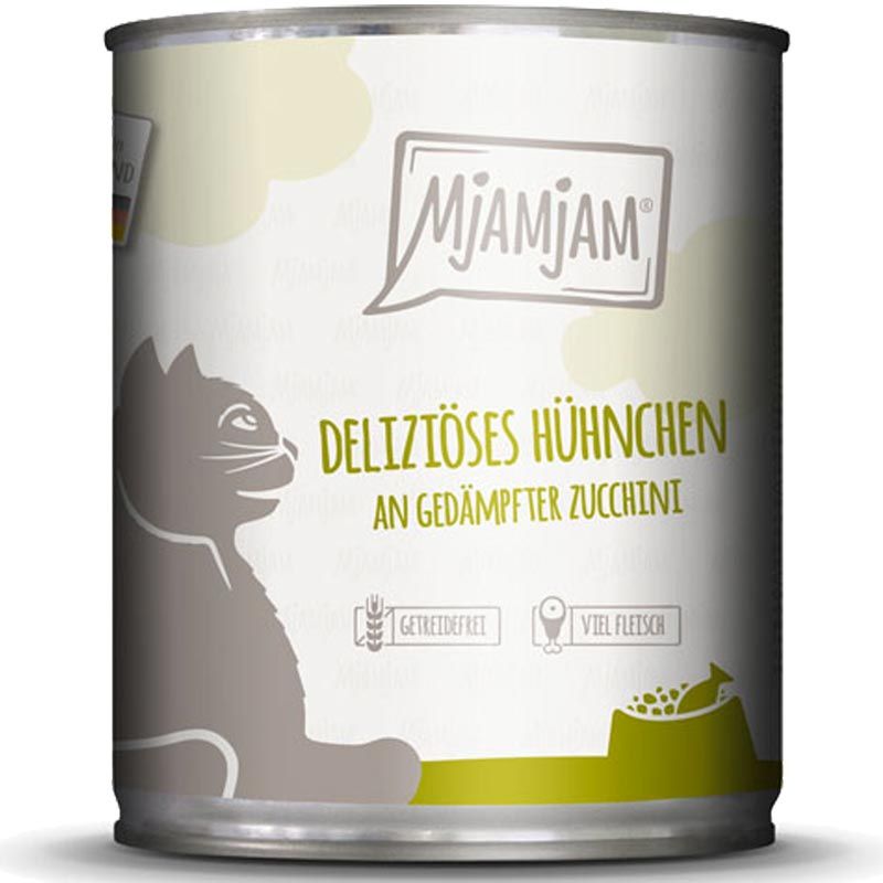 MjAMjAM Dose deliziöses Hühnchen an gedämpfter Zucchini 800g