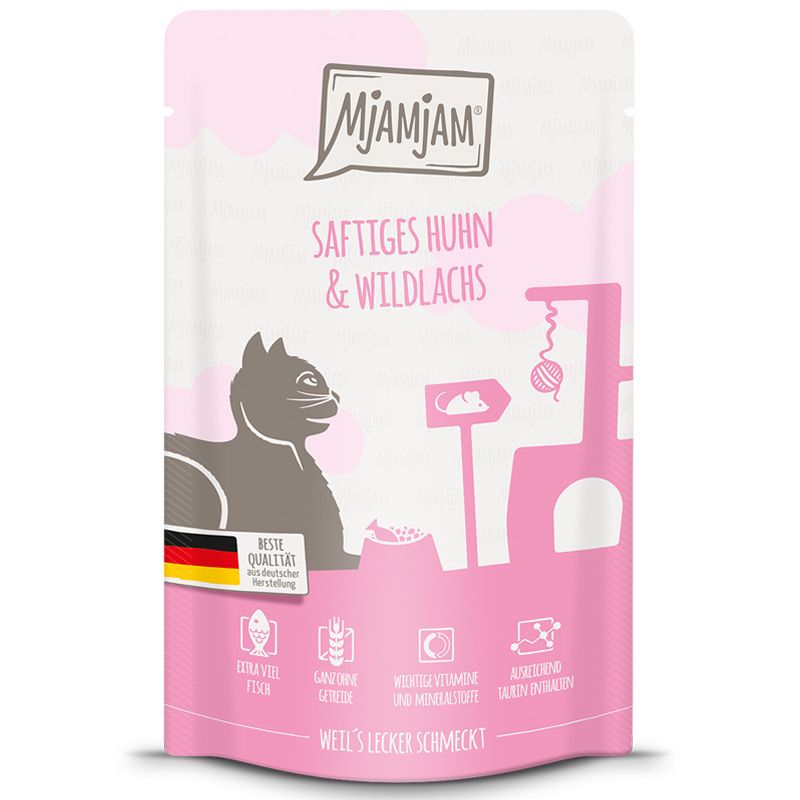 MjAMjAM Quetschie Huhn + Wildlachs 125g