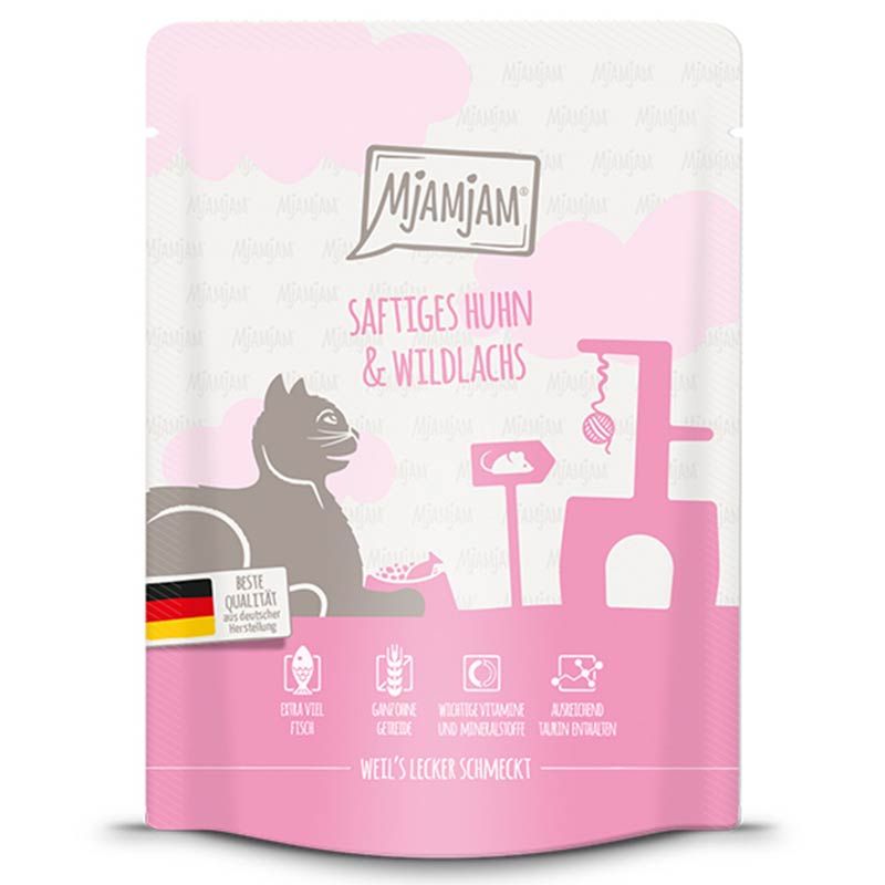 MjAMjAM Quetschie Huhn + Wildlachs 300g