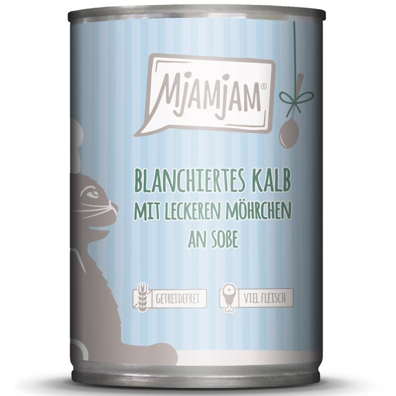 MjAMjAM Dose blanchiertes Kalb + Möhrchen an Soße 380g