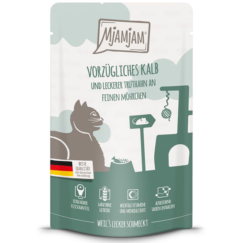 MjAMjAM Quetschie Kalb + Truthahn+ Möhrchen 125g