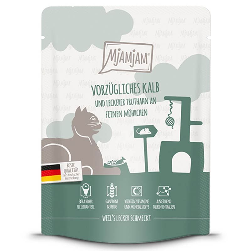 MjAMjAM Quetschie Kalb + Truthahn+ Möhrchen 300g