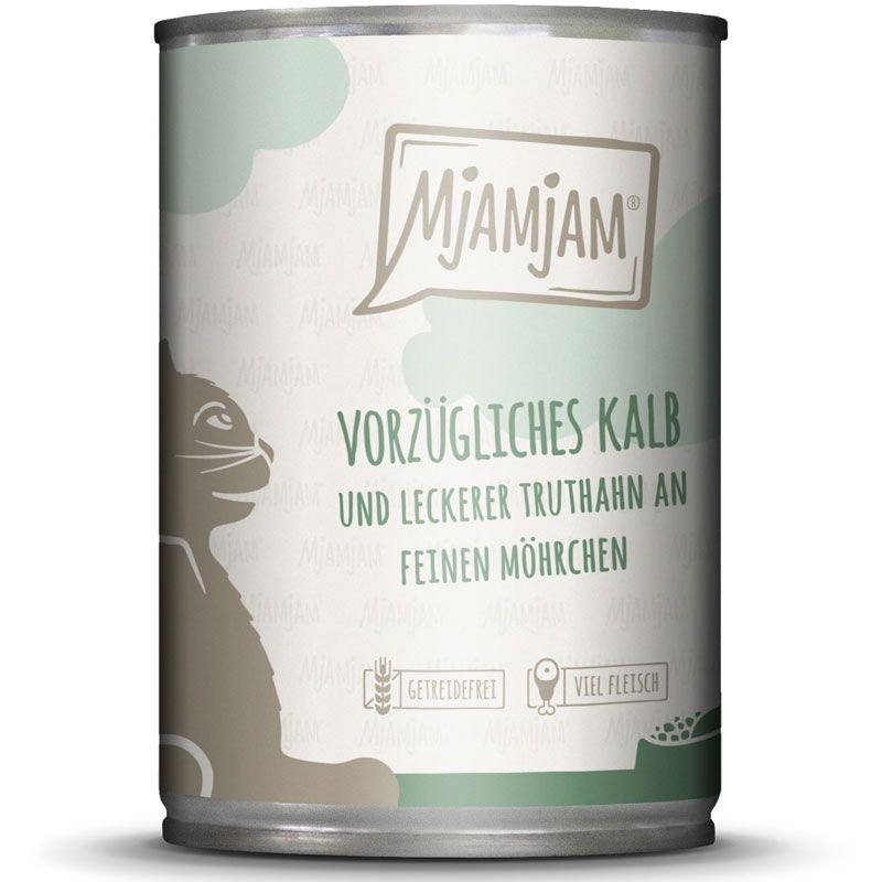MjAMjAM Dose Kalb + Truthahn+ Möhrchen 400g