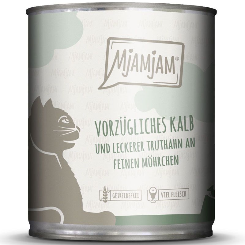 MjAMjAM Dose Kalb + Truthahn+ Möhrchen 800g