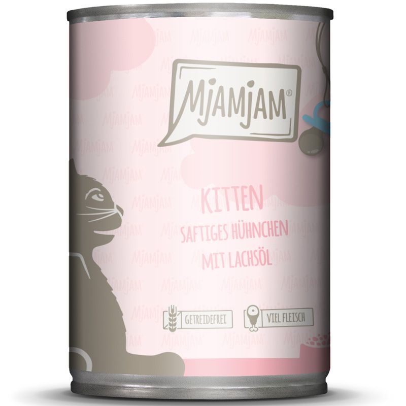 MjAMjAM Dose Kitten Hühnchen + Lachsöl 400g