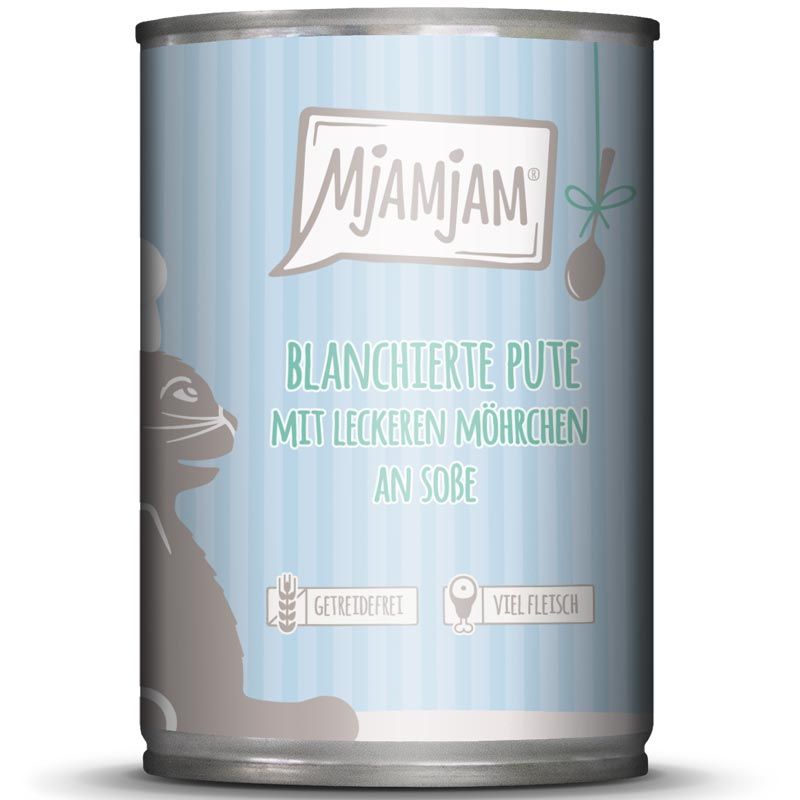 MjAMjAM Dose blanchierte Pute + Möhrchen an Soße 380g