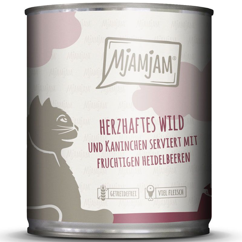 MjAMjAM Dose Wild + Kaninchen + Heidelbeeren 800g