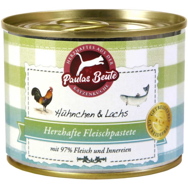 Paulas Beute Fleischpastete Hühnchen und Lachs 200g
