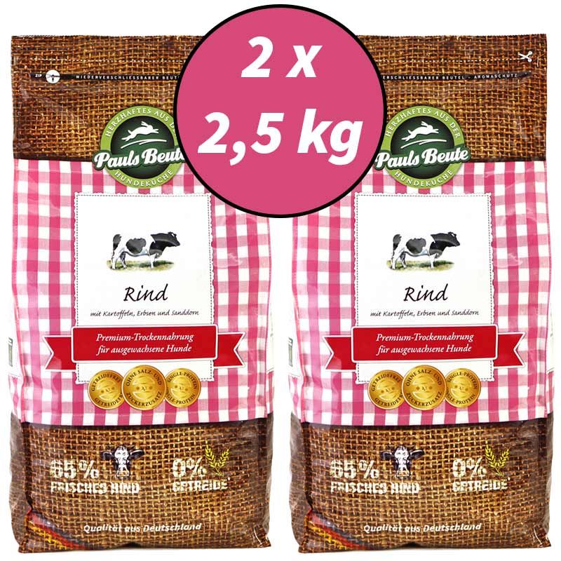 Pauls Beute Trockennahrung Rind 5 kg