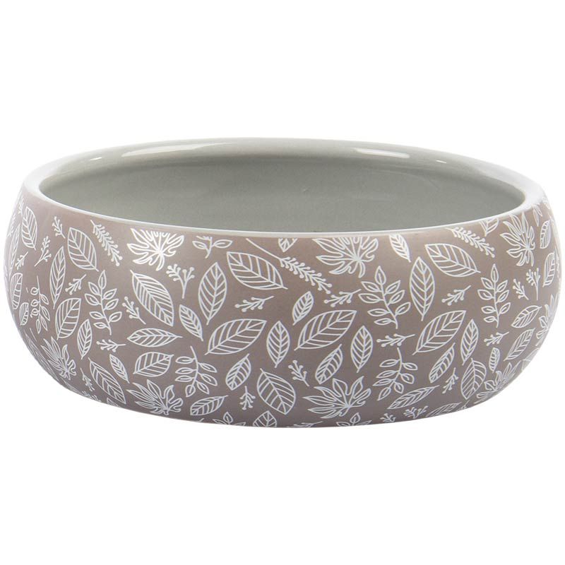 Petlando Keramiknapf Leaf, Gr. L 1150 ml, taupe