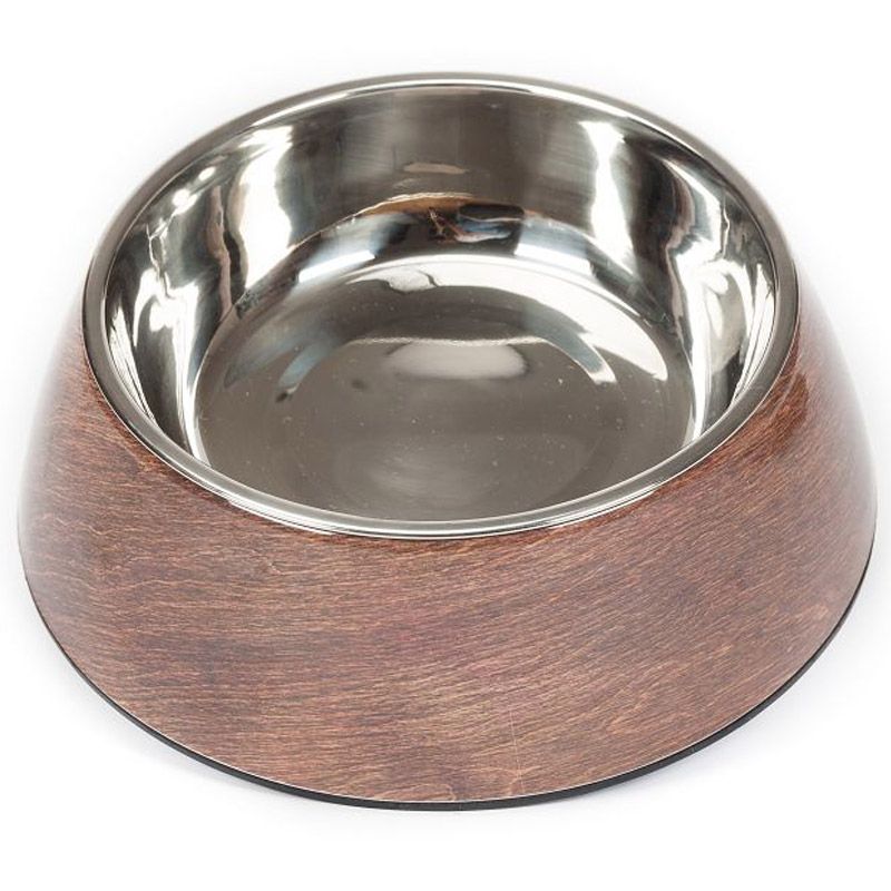 Petlando Melaminnapf, Gr. S 14x14x5cm, teak