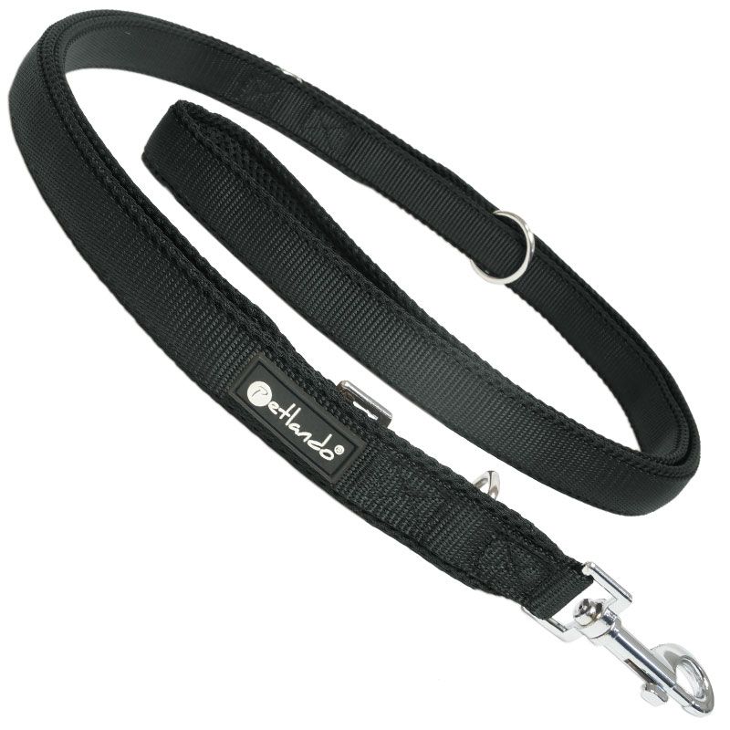 Petlando Mesh verstellbare Führleine, S: 15mm/2,30m, black