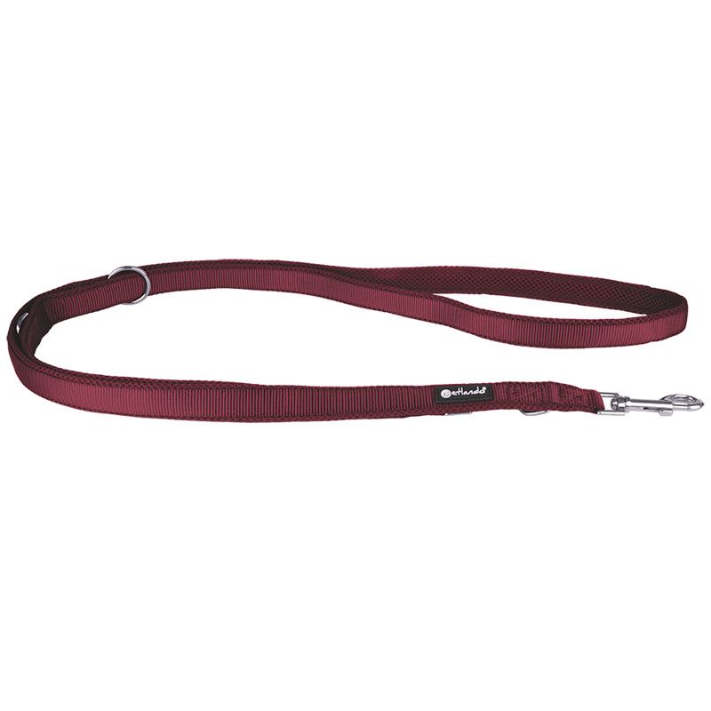 Petlando Mesh verstellbare Führleine, S:15mm/2,30m, bordeaux