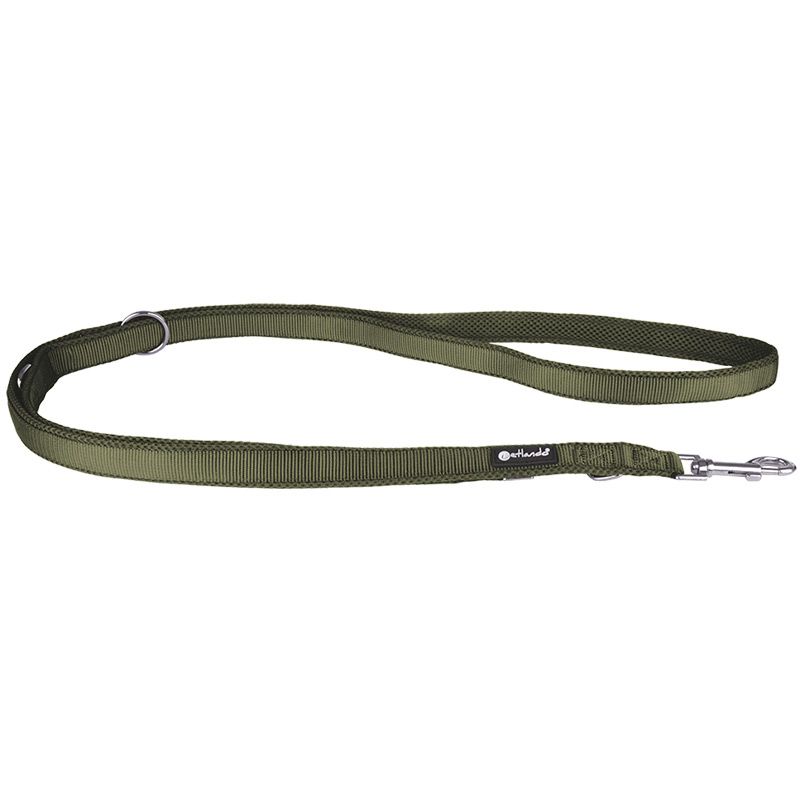 Petlando Mesh verstellbare Führleine, S:15mm/2,30m, olive