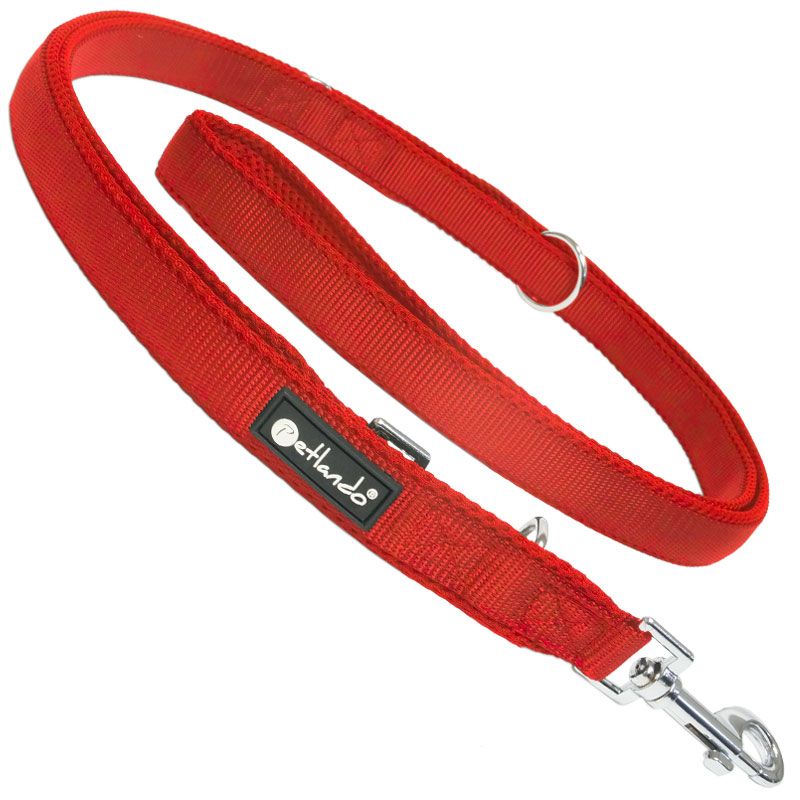 Petlando Mesh verstellbare Führleine, S: 15mm/2,30m, red