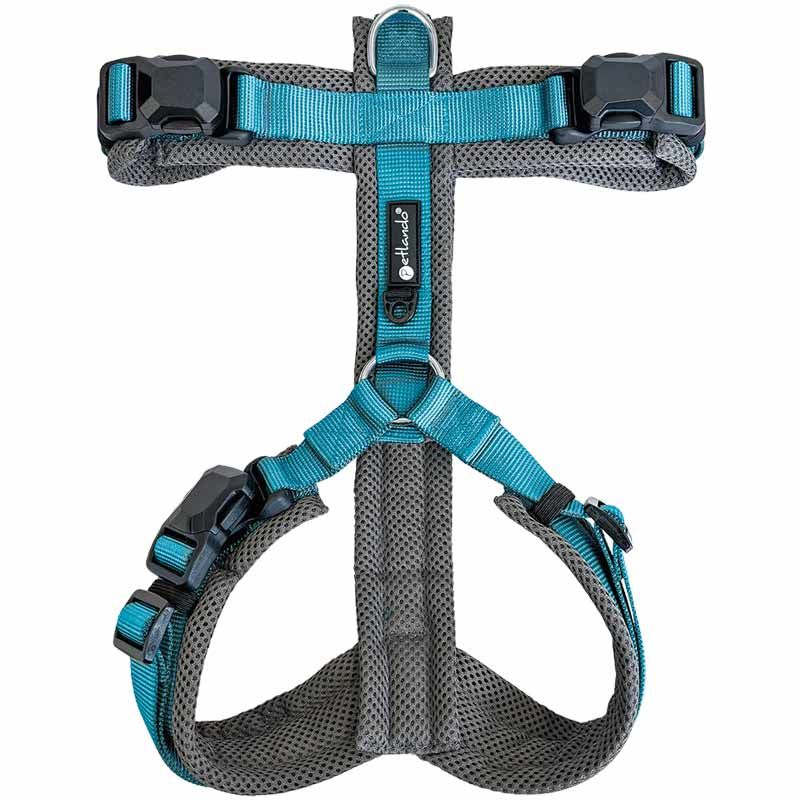 Petlando Magnetech Y-Comfort Geschirr, XS, anthrazit/petrol