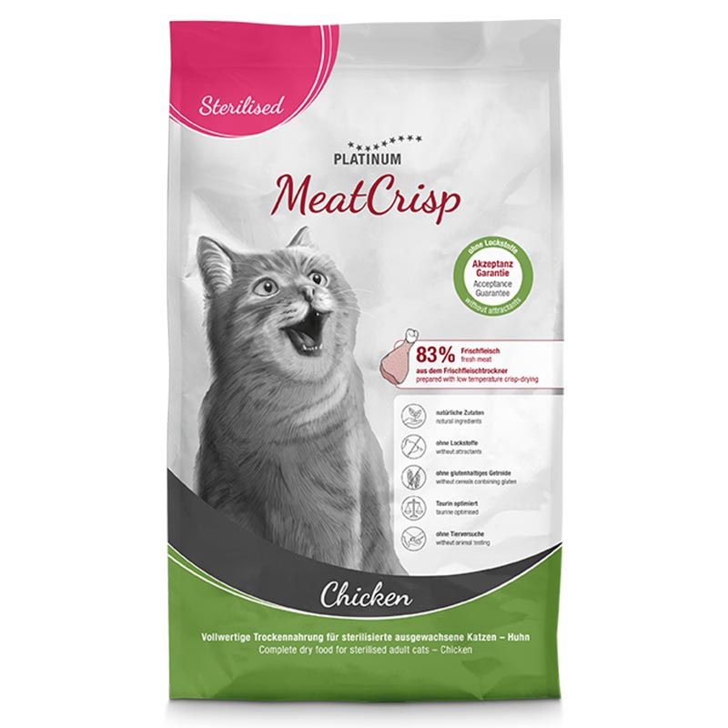 Platinum Katze MeatCrisp Sterilised Chicken 1,5kg