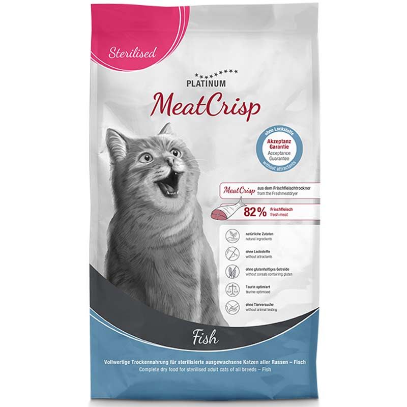 Platinum Katze MeatCrisp Sterilised Fish 1,5kg