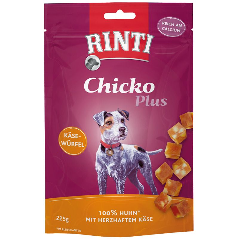 Rinti Snack Chicko PLUS Käsewürfel mit Huhn 225g