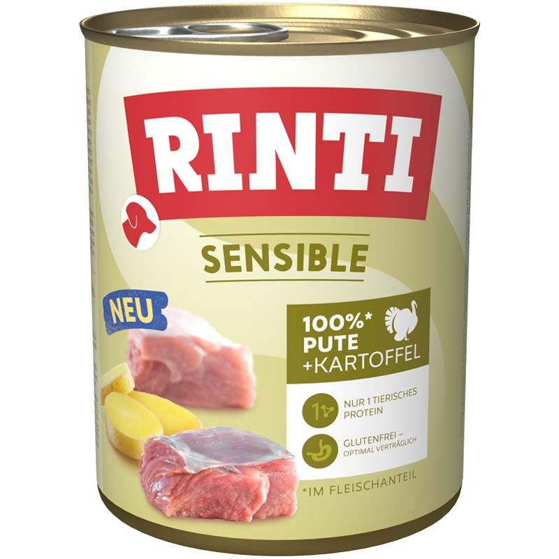 Rinti Sensible Pute + Kartoffeln 800g