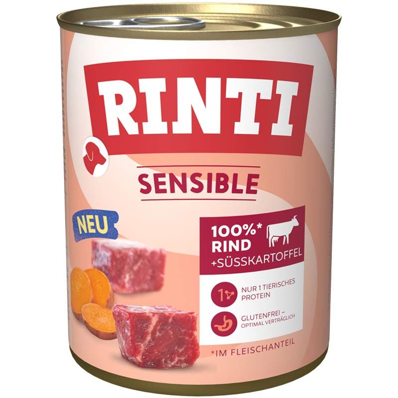Rinti Sensible Rind + Süsskartoffel 800g