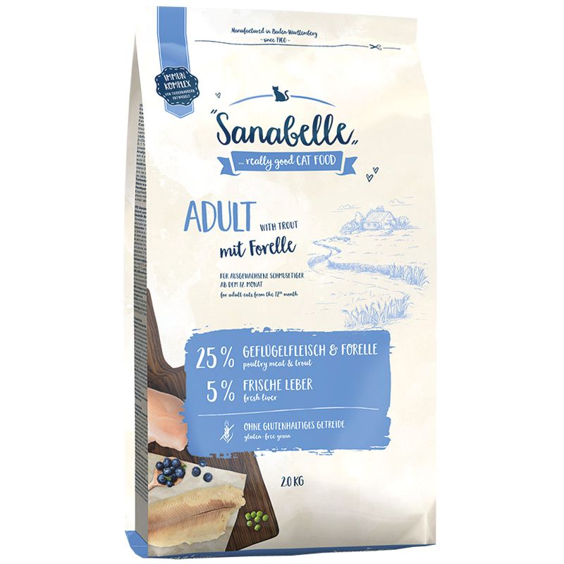Sanabelle Adult mit Forelle 2kg